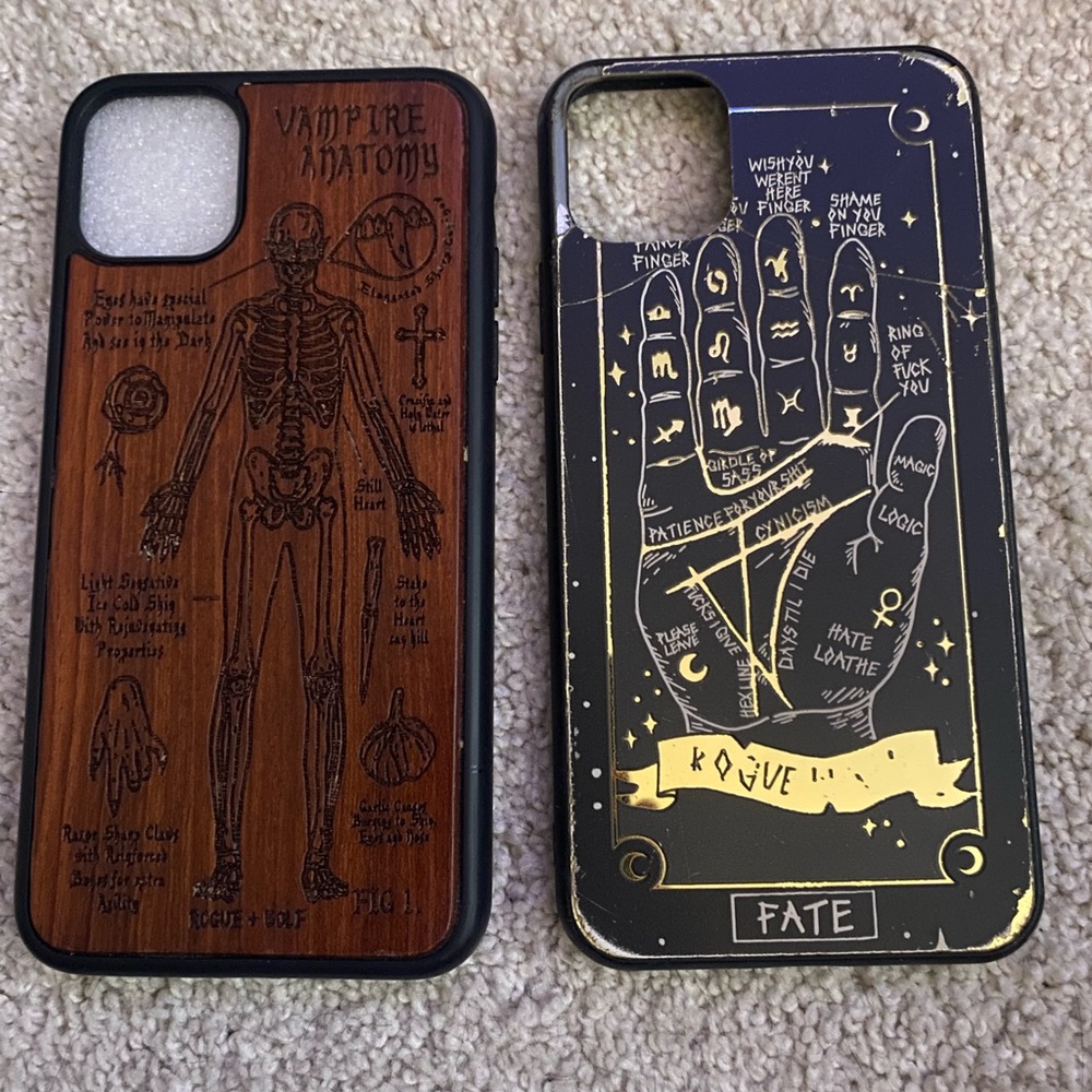 Rogue + Wolf iPhone 11 Pro Max case log - 3 cases total.